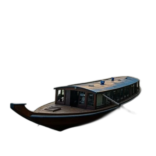 3d render, concept art, photorealistic, pixel art, boat, tied, side, river transparent PNG cut-out