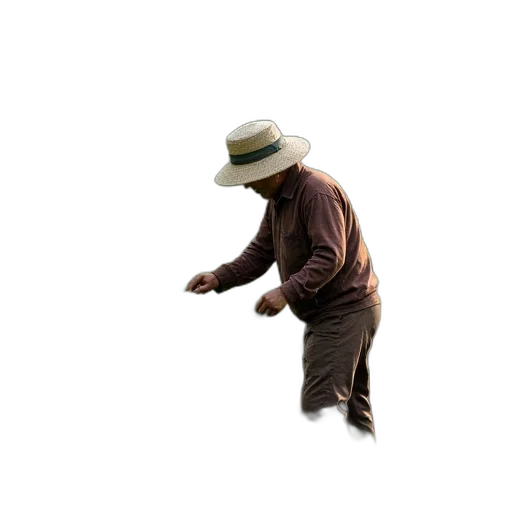 hat, animal, staff, creature, 3d render, concept art, tea, plantation transparent PNG cut-out
