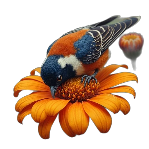 jewelry, flower, animal, crown, photorealistic, oil painting, 3d render, fantasy art transparent PNG cut-out