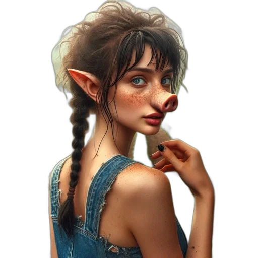 face, dress, dragon, jewelry, fantasy art, concept art, photorealistic, comic book art transparent PNG cut-out