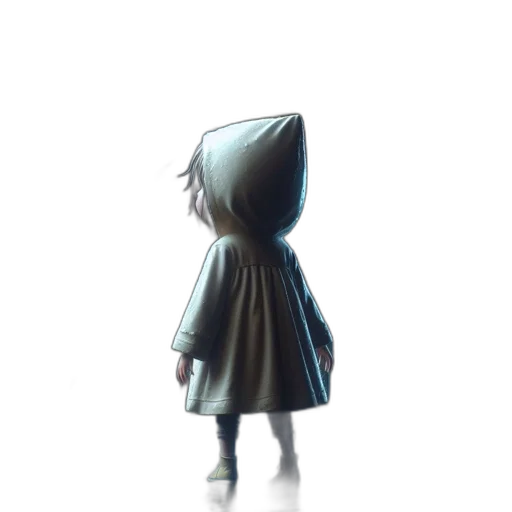 dress, jacket, robot, mask, concept art, 3d render, pixel art, photorealistic transparent PNG cut-out