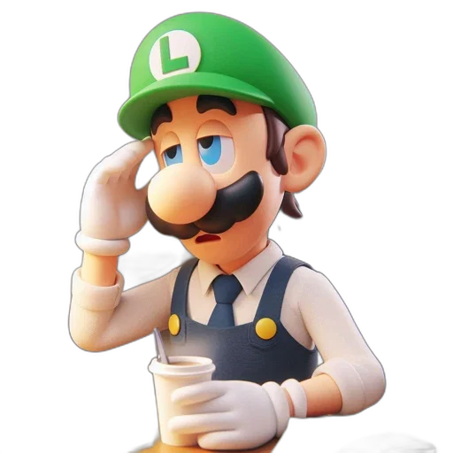 hat, staff, face, animal, 3d render, concept art, pixel art, cartoon transparent PNG cut-out