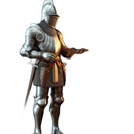 sword, staff, weapon, robot, concept art, 3d render, fantasy art, photorealistic transparent PNG cut-out