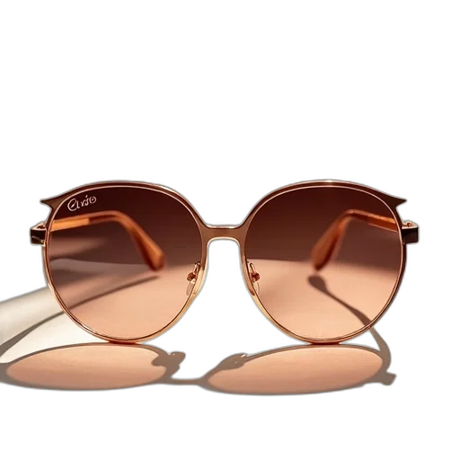 3d render, earth tones, chloe, sunglasses, rose, gold transparent PNG cut-out