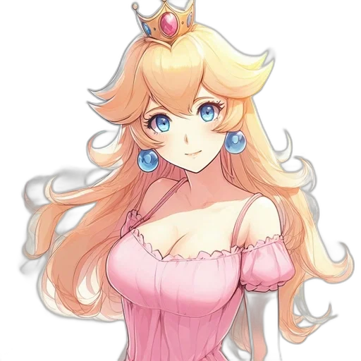 crown, dress, anime, pixel art, fantasy art, concept art, pastel, animated transparent PNG cut-out