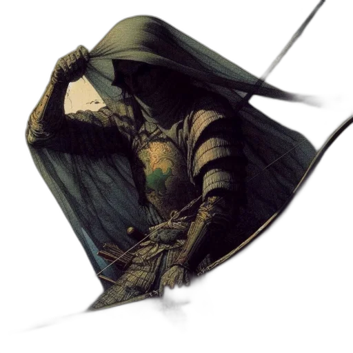 umbrella, dragon, mask, jacket, concept art, fantasy art, photorealistic, comic book art transparent PNG cut-out