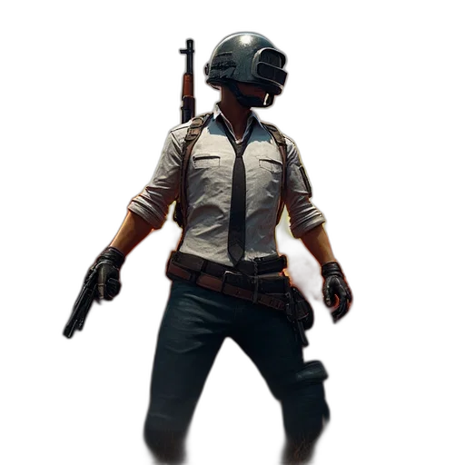 weapon, jacket, staff, mask, concept art, 3d render, pixel art, photorealistic transparent PNG cut-out
