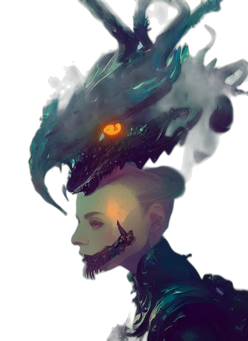 dragon, mask, creature, face transparent PNG cut-out