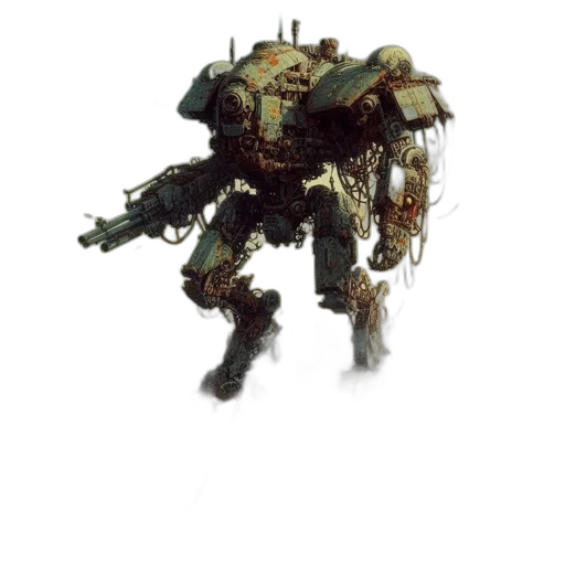 robot, weapon, creature, animal, concept art, 3d render, pixel art, fantasy art transparent PNG cut-out
