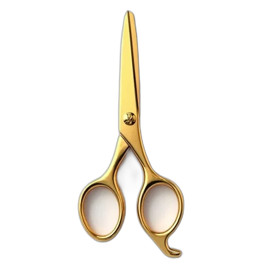 hair, staff, jewelry, weapon, 3d render, pair, golden, scissors transparent PNG cut-out