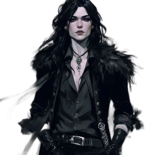 jacket, fantasy art, concept art, comic book art, photorealistic, dark, monochrome, intense transparent PNG cut-out