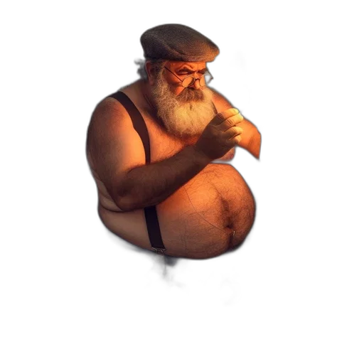 hat, food, creature, staff, concept art, pixel art, 3d render, fantasy art transparent PNG cut-out