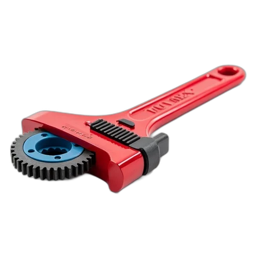 weapon, staff, close-up, image, red, wrench, black, handle transparent PNG cut-out