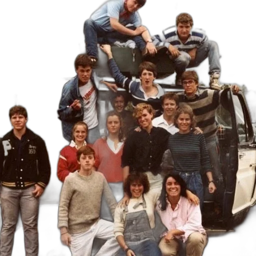 staff, car, group, young transparent PNG cut-out