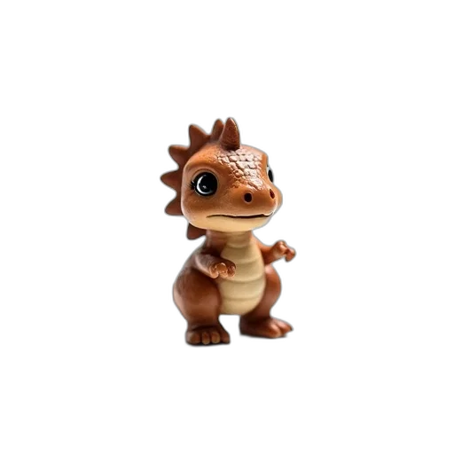 dragon, creature, animal, staff, 3d render, concept art, small, brown transparent PNG cut-out
