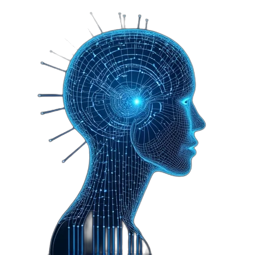 robot, crown, cyberpunk, concept art transparent PNG cut-out