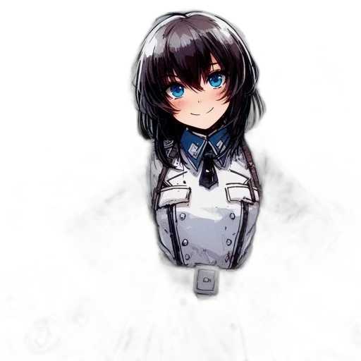 robot, dress, jacket, face, anime, concept art, fantasy art, pixel art transparent PNG cut-out