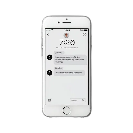 white, iphone, screen, displaying, conversation, person, named, jane transparent PNG cut-out