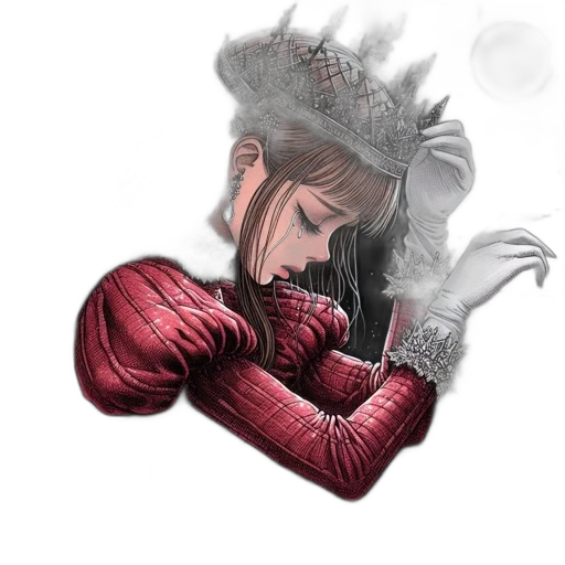 mask, crown, hair, face, concept art, fantasy art, comic book art, anime transparent PNG cut-out