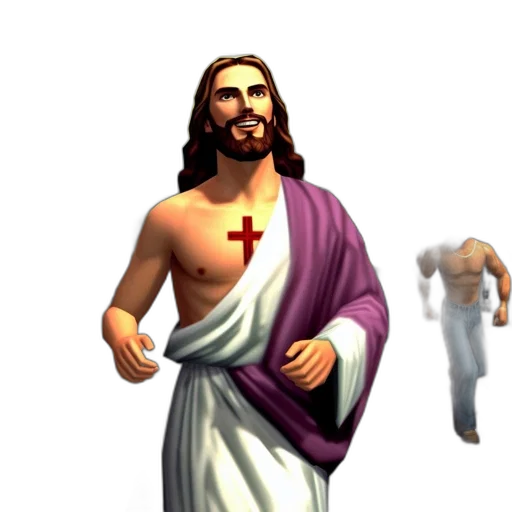 3d render, pixel art, concept art, photorealistic, unconventional, depiction, man, resembling transparent PNG cut-out