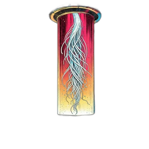 hair, bottle, sword, staff, vaporwave, person, works, desk transparent PNG cut-out