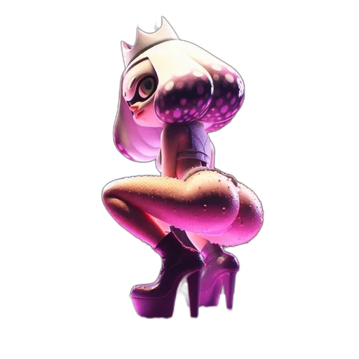 crown, creature, dress, shoes, concept art, pixel art, 3d render, fantasy art transparent PNG cut-out