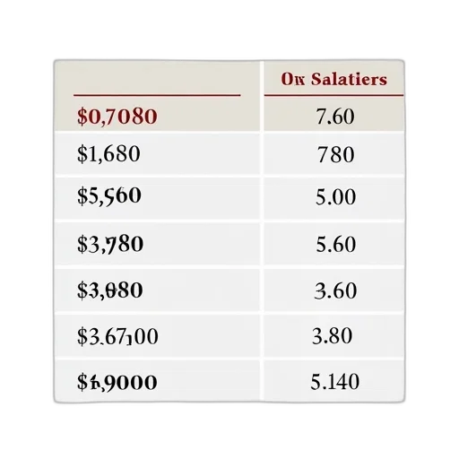 table, showing, number, job transparent PNG cut-out