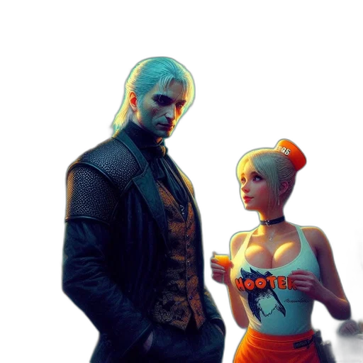 jacket, cyberpunk, concept art, comic book art, fantasy art, neon lights, underwater, outer space transparent PNG cut-out