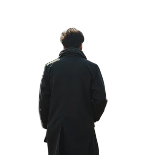jacket, staff, hat, face, concept art, 3d render, fog, dark transparent PNG cut-out