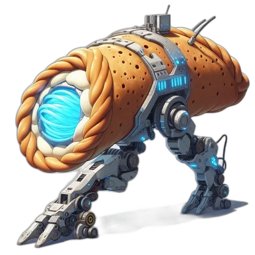 robot, weapon, creature, food, concept art, fantasy art, 3d render, pixel art transparent PNG cut-out