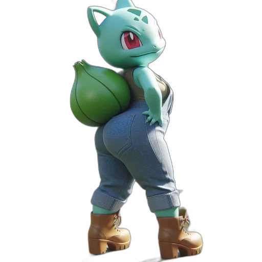 animal, creature, robot, jacket, 3d render, concept art, green, pastel transparent PNG cut-out