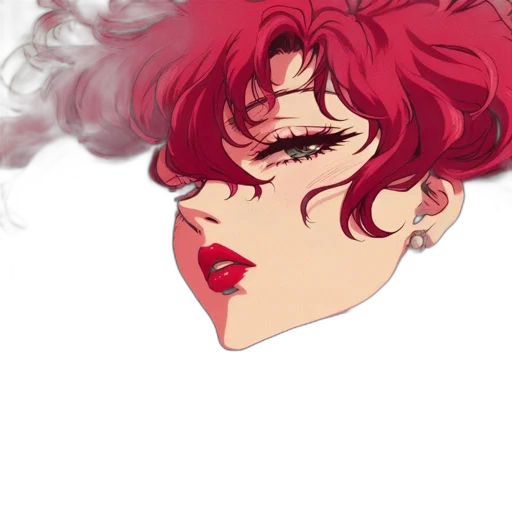 crown, face, mask, vaporwave, anime, pixel art, concept art, fire transparent PNG cut-out