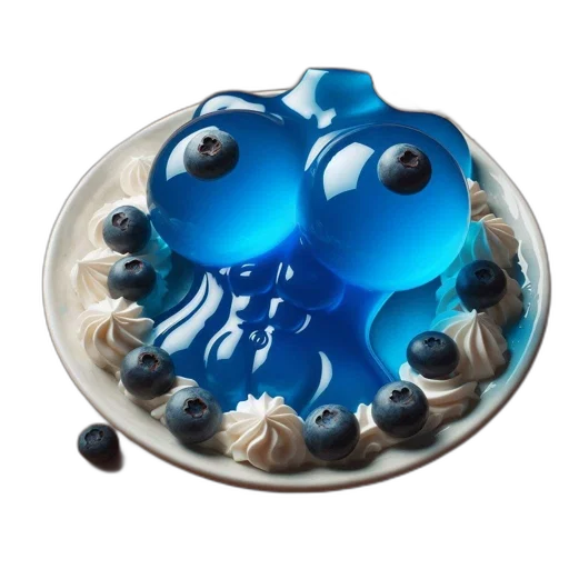 jewelry, food, creature, 3d render, underwater, blue, dessert, presentation transparent PNG cut-out