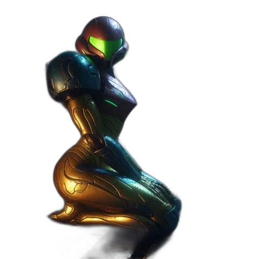 robot, dress, jewelry, mask, 3d render, concept art, cyberpunk, pixel art transparent PNG cut-out