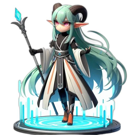 staff, weapon, sword, concept art, fantasy art, pixel art, anime, monochrome transparent PNG cut-out