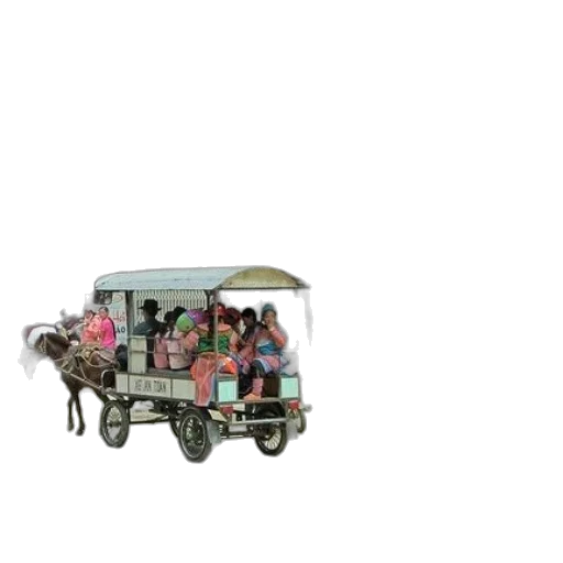 car, furniture, staff, concept art, photorealistic, 3d render, city street, horse-drawn transparent PNG cut-out