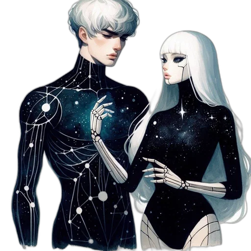 robot, concept art, comic book art, fantasy art, cyberpunk, outer space, monochrome, dark transparent PNG cut-out