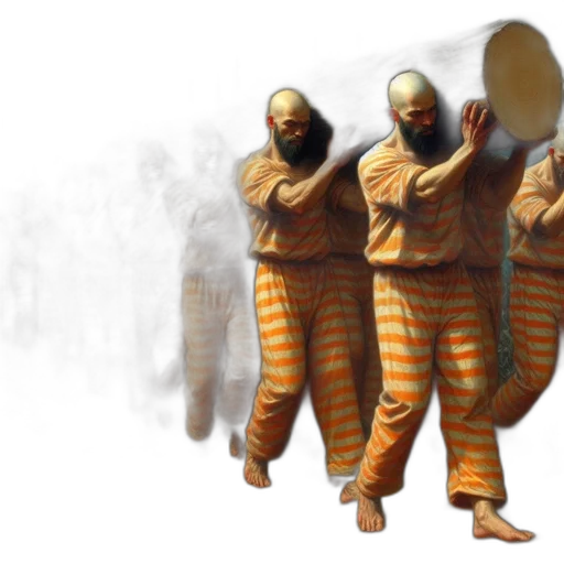 mask, concept art, 3d render, fantasy art, pixel art, golden, group, men transparent PNG cut-out