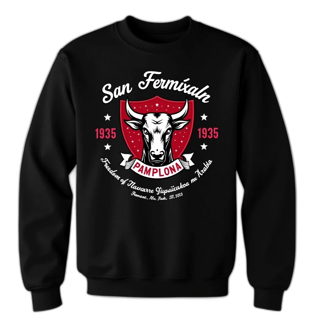 black, sweatshirt, graphic, design, featuring, words, san, ferm transparent PNG cut-out