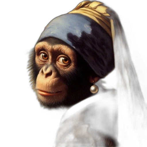 animal, hat, face, mask, photorealistic, concept art, 3d render, oil painting transparent PNG cut-out