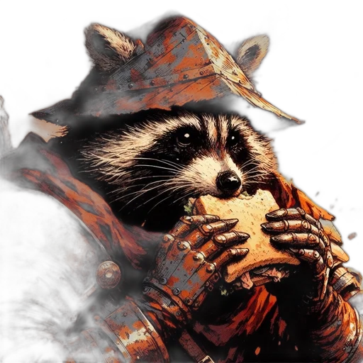animal, creature, hat, weapon, concept art, comic book art, photorealistic, fantasy art transparent PNG cut-out