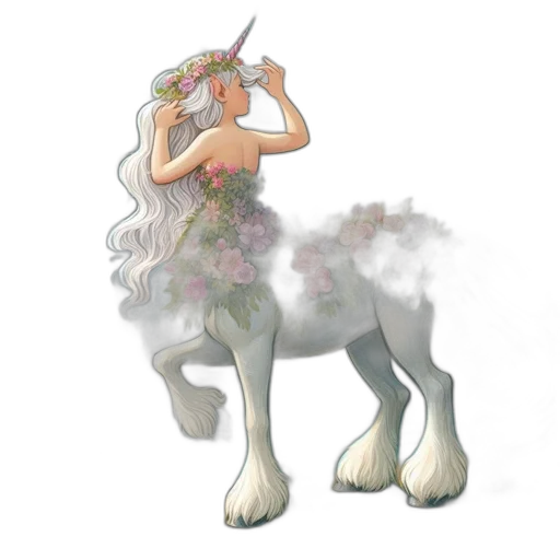 creature, dragon, dress, staff, concept art, fantasy art, watercolor, pixel art transparent PNG cut-out