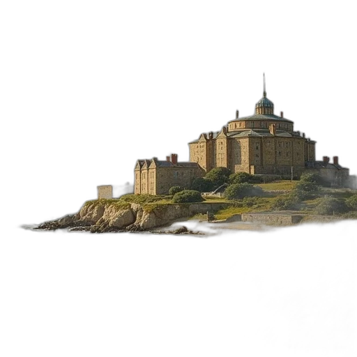 building, crown, concept art, photorealistic transparent PNG cut-out
