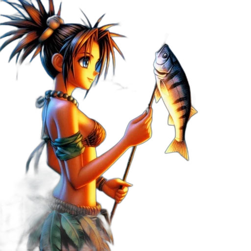 staff, weapon, concept art, fantasy art, anime, photorealistic, underwater, fire transparent PNG cut-out