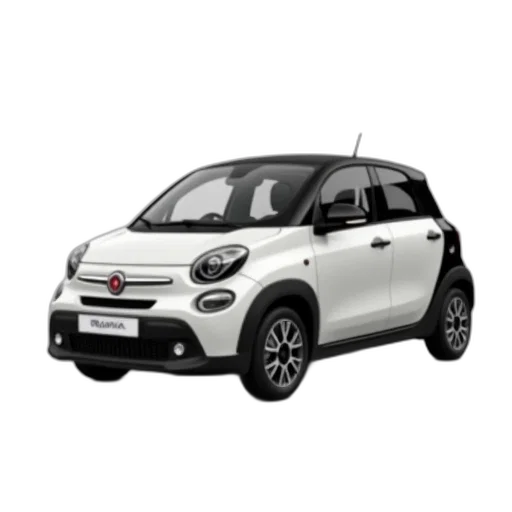 car, three-quarter, view, small, compact, rounded, body, black transparent PNG cut-out