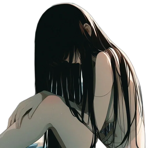 dress, hair, mask, face, concept art, comic book art, anime, photorealistic transparent PNG cut-out