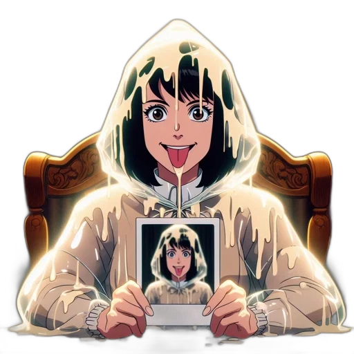 face, mask, jacket, crown, anime, concept art, pixel art, cartoon transparent PNG cut-out