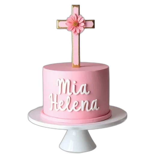 hat, crown, 3d render, pastel, pink, cake, cross, top transparent PNG cut-out