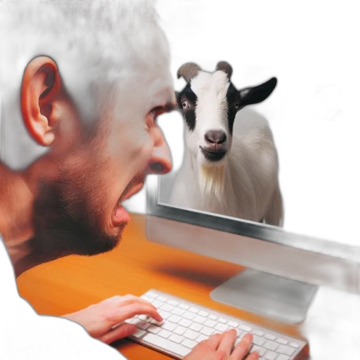 animal, close-up, shot, man, expressing, discomfort, stares, angrily transparent PNG cut-out