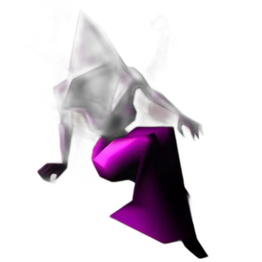 mask, creature, dress, hat, concept art, 3d render, fantasy art, vaporwave transparent PNG cut-out